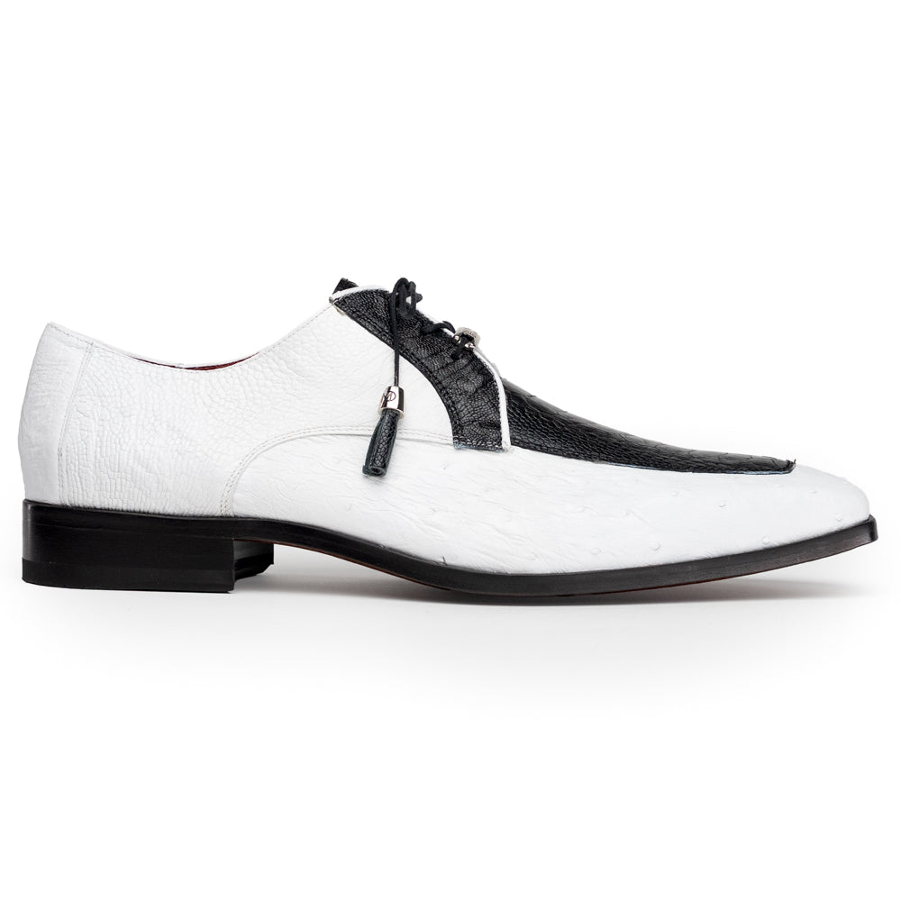 Marco Di Milano Andretti Ostrich Leg Shoes Black / White