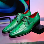 Marco Di Milano Andretti Ostrich Leg Shoes Green Lemon