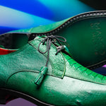 Marco Di Milano Andretti Ostrich Leg Shoes Green Lemon