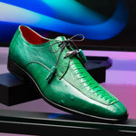 Marco Di Milano Andretti Ostrich Leg Shoes Green Lemon