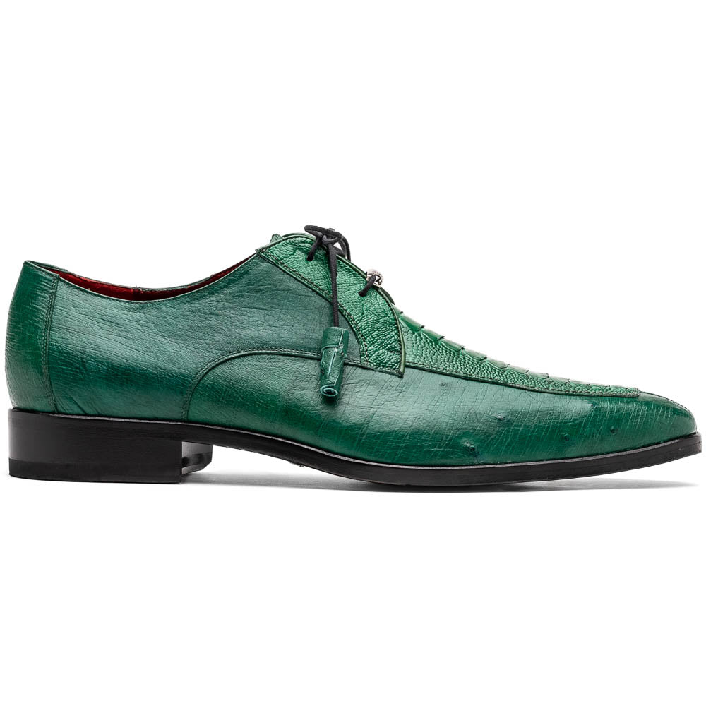 Marco Di Milano Andretti Ostrich Leg Shoes Green Lemon