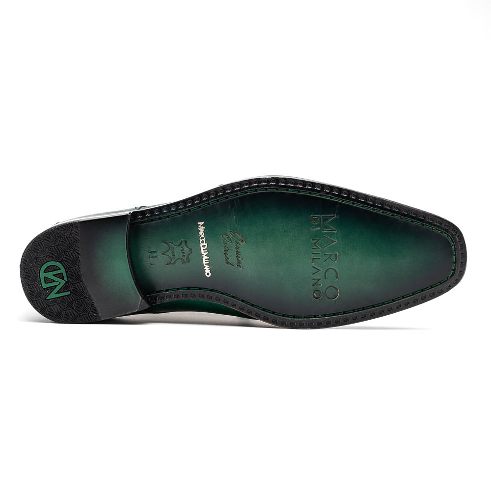 Marco Di Milano Andretti Ostrich Leg Shoes Green Lemon