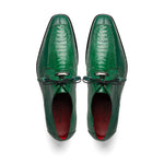 Marco Di Milano Andretti Ostrich Leg Shoes Green Lemon