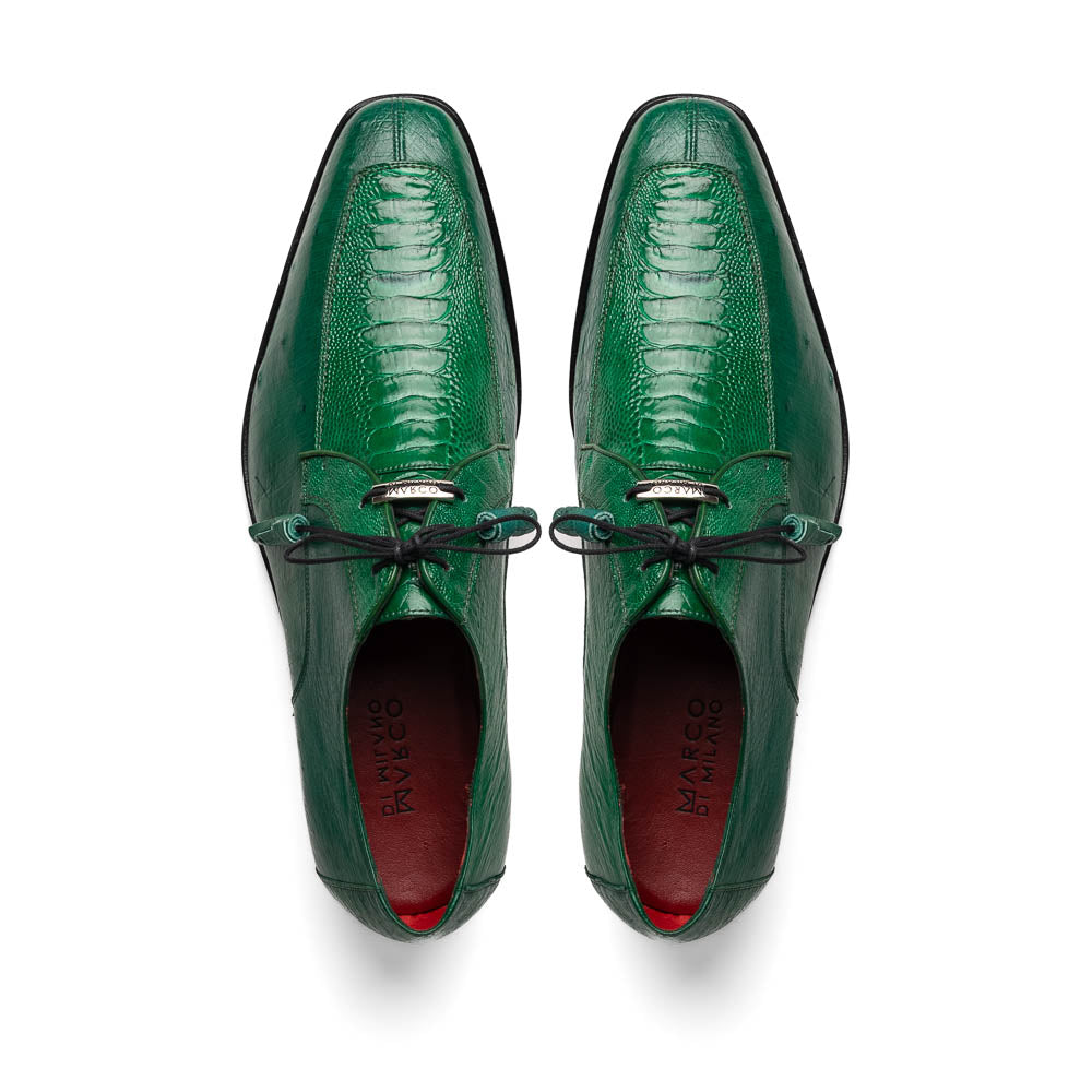 Marco Di Milano Andretti Ostrich Leg Shoes Green Lemon