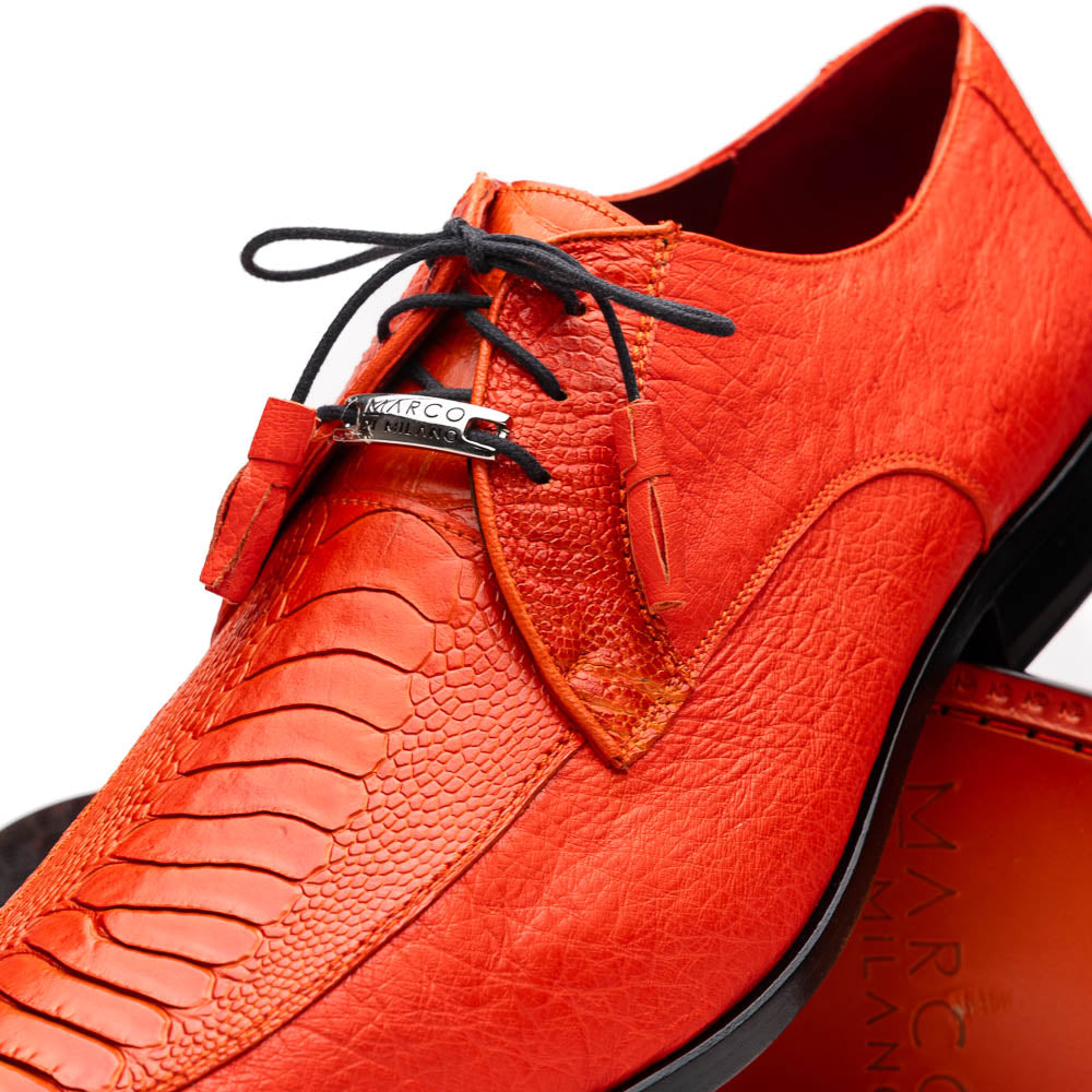 Marco Di Milano Andretti Ostrich Leg Shoes Orange