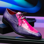 Marco Di Milano Andretti Ostrich Leg Shoes Pink / Purple