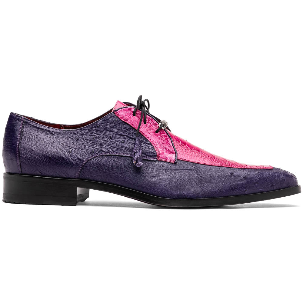 Marco Di Milano Andretti Ostrich Leg Shoes Pink / Purple