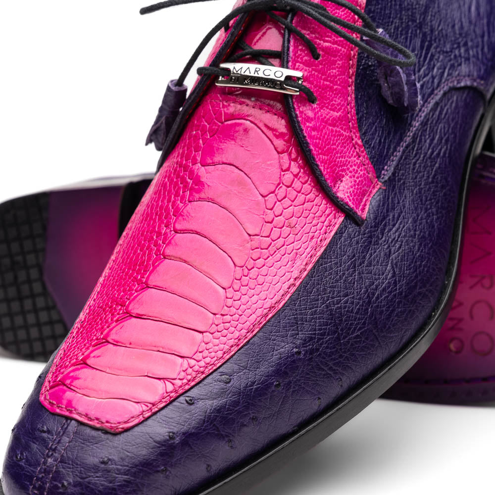 Marco Di Milano Andretti Ostrich Leg Shoes Pink / Purple