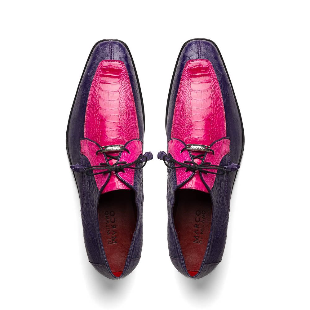 Marco Di Milano Andretti Ostrich Leg Shoes Pink / Purple