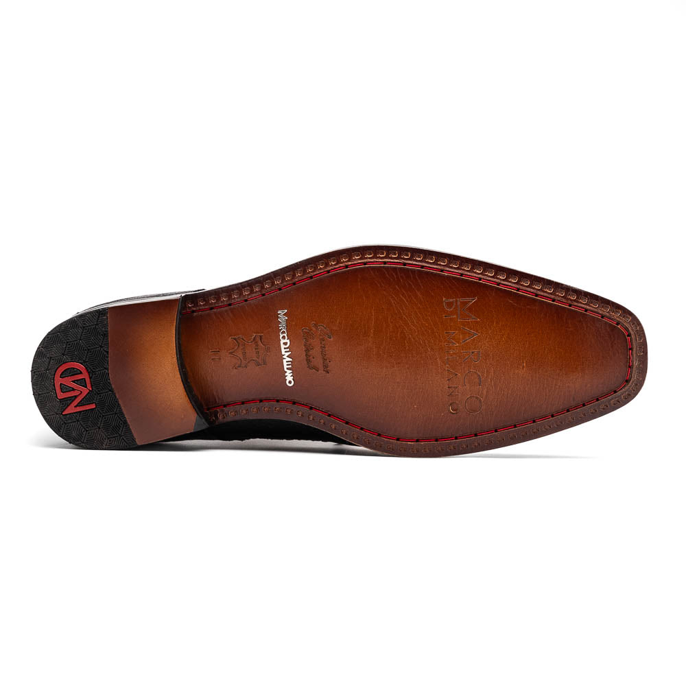 Marco Di Milano Andretti Ostrich Leg Shoes White / Black
