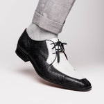 Marco Di Milano Andretti Ostrich Leg Shoes White / Black