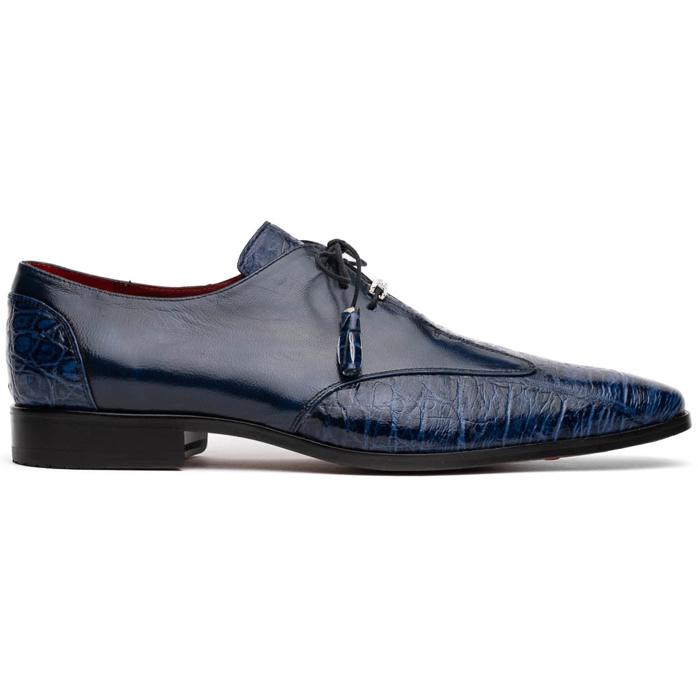 Marco Di Milano Anzio Alligator / Calfskin Derby Navy