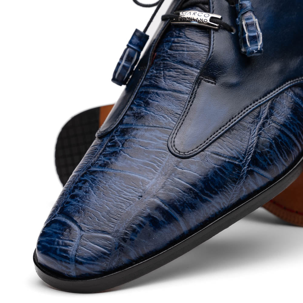 Marco Di Milano Anzio Alligator & Calfskin Derby Navy