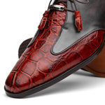 Marco Di Milano Anzio Alligator & Calfskin Derby Cognac