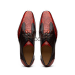 Marco Di Milano Anzio Alligator & Calfskin Derby Cognac