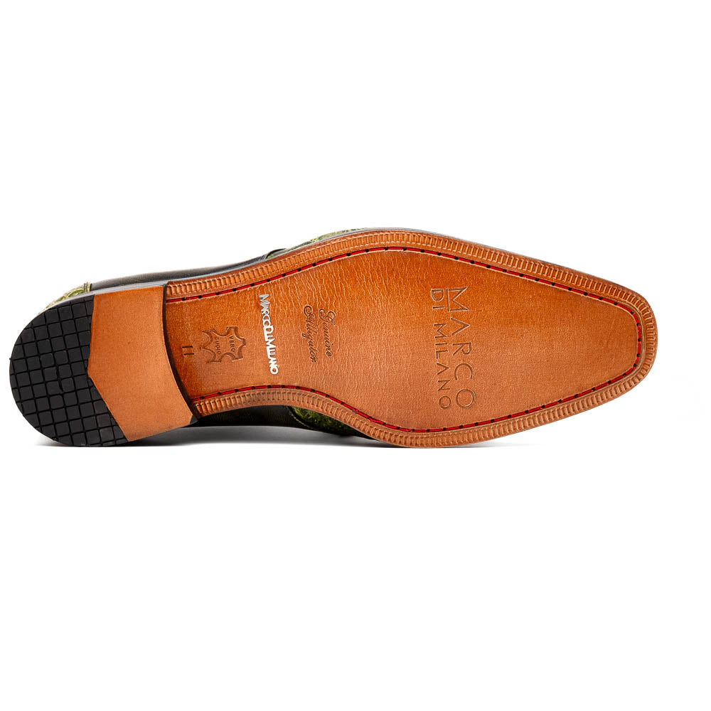 Marco Di Milano Anzio Alligator & Calfskin Derby Green
