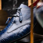 Marco Di Milano Anzio Alligator & Calfskin Derby Navy