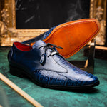 Marco Di Milano Anzio Alligator & Calfskin Derby Navy