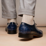 Marco Di Milano Anzio Alligator & Calfskin Derby Navy