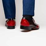Marco Di Milano Anzio Alligator & Calfskin Derby Black Cherry