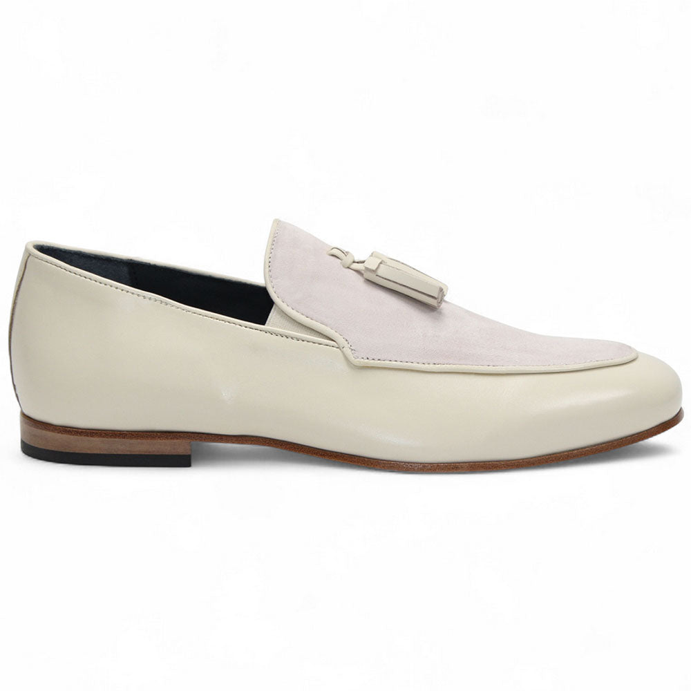 Duca by Matiste Anzio Leather/Suede Slip-on Shoes Cream