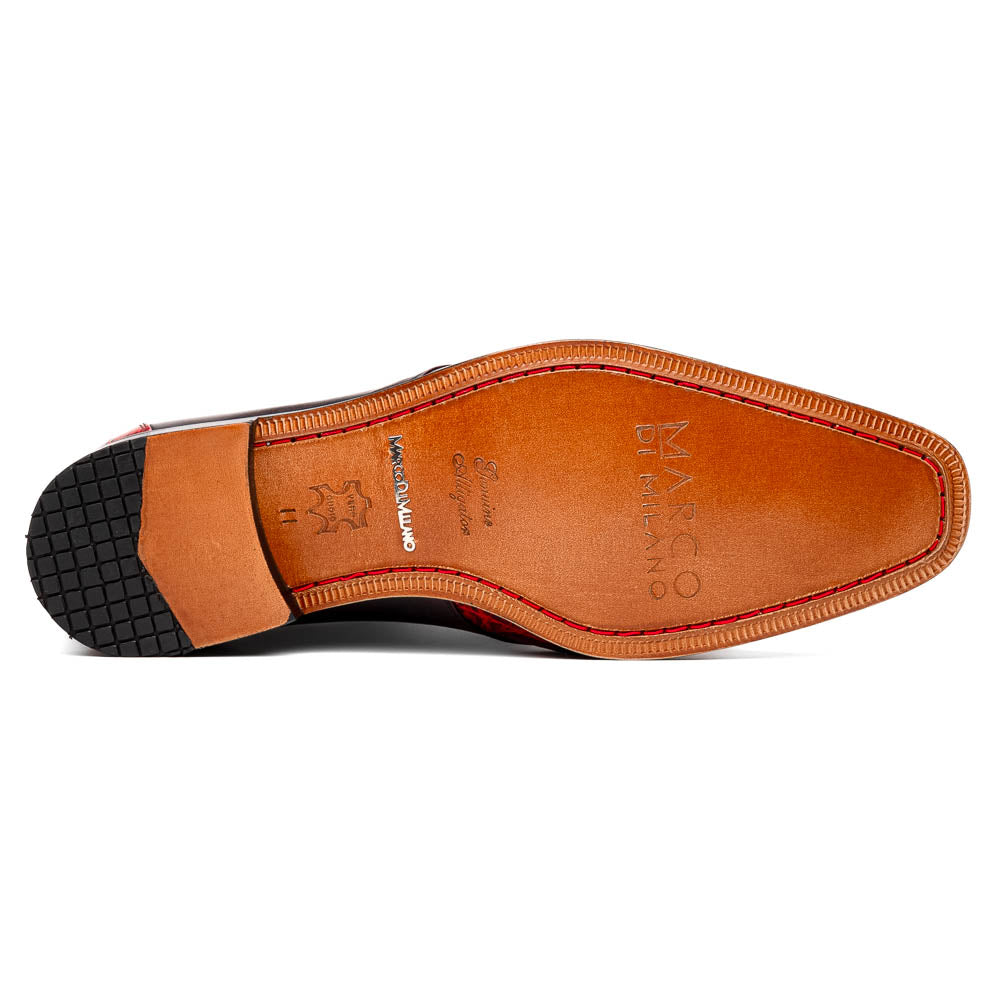 Marco Di Milano Anzio Alligator & Calfskin Derby Black Cherry