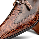 Marco Di Milano Anzio Alligator & Calfskin Derby Orix Brown