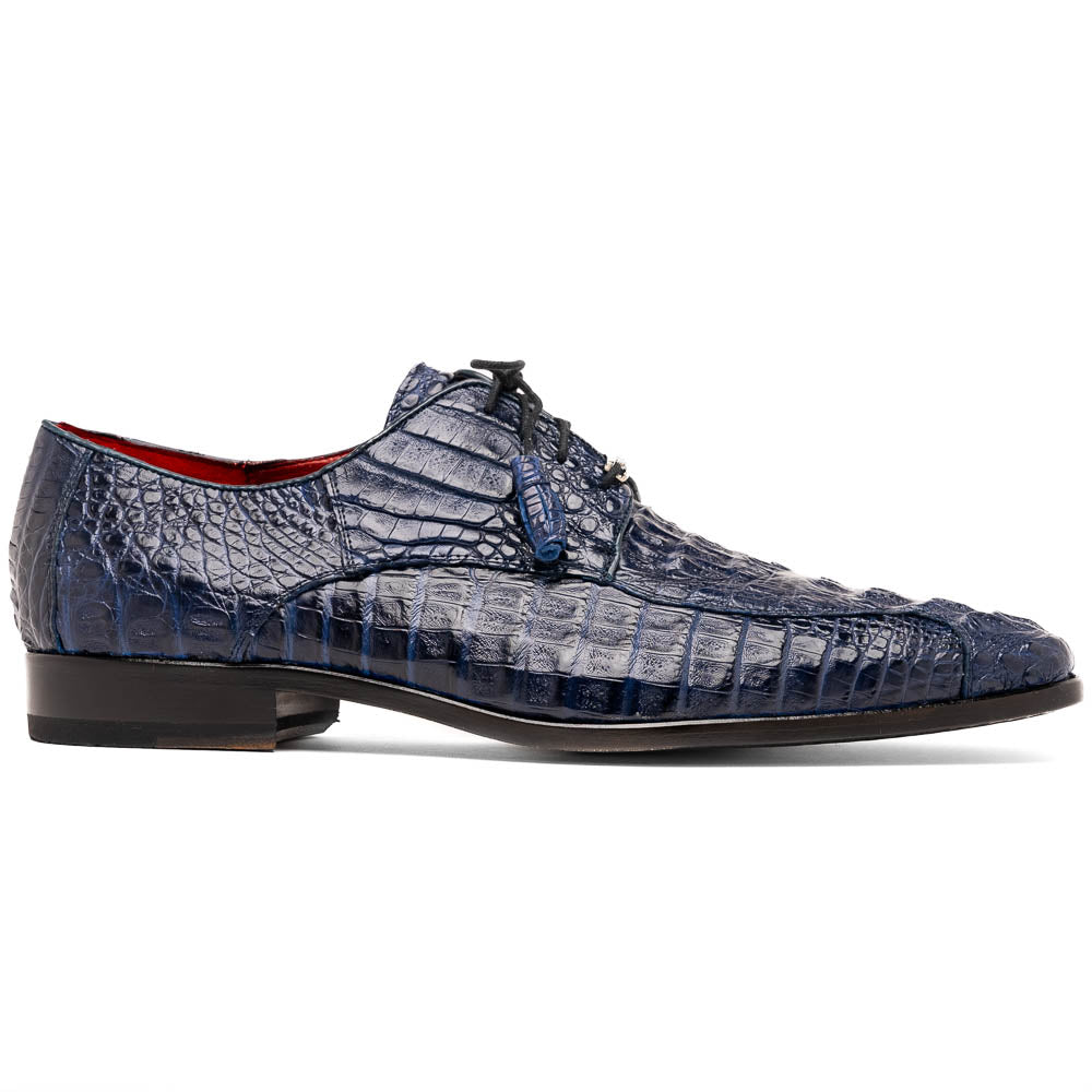 Marco Di Milano Apricena Caiman Crocodile Derby Navy