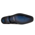 Marco Di Milano Apricena Caiman Crocodile Derby Navy