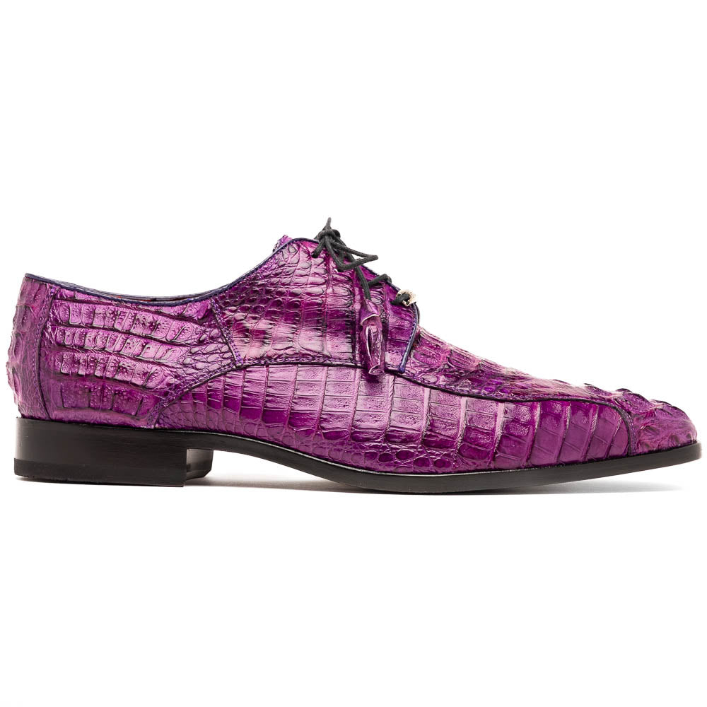 Marco Di Milano Apricena Caiman Crocodile Derby Purple