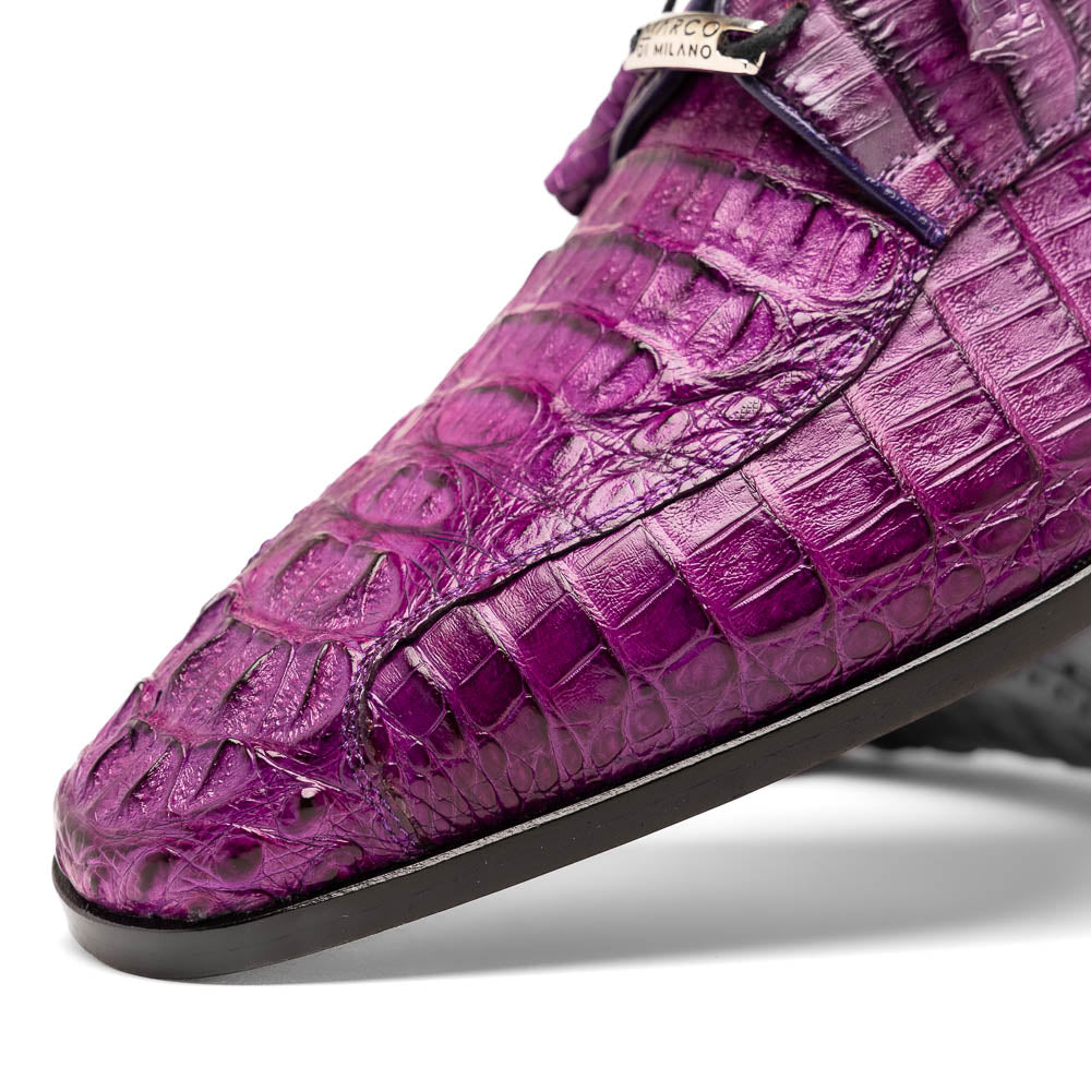 Marco Di Milano Apricena Caiman Crocodile Derby Purple