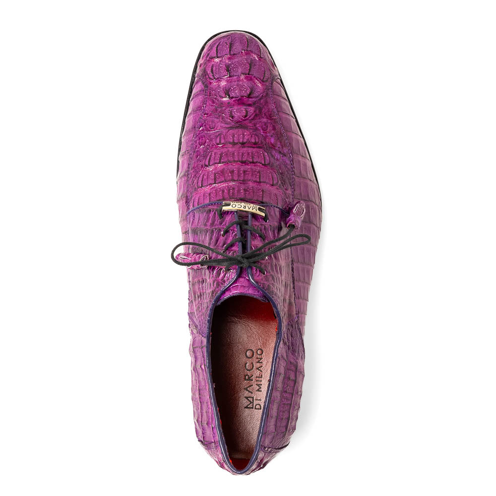 Marco Di Milano Apricena Caiman Crocodile Derby Purple