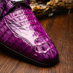 Marco Di Milano Apricena Caiman Crocodile Derby Purple