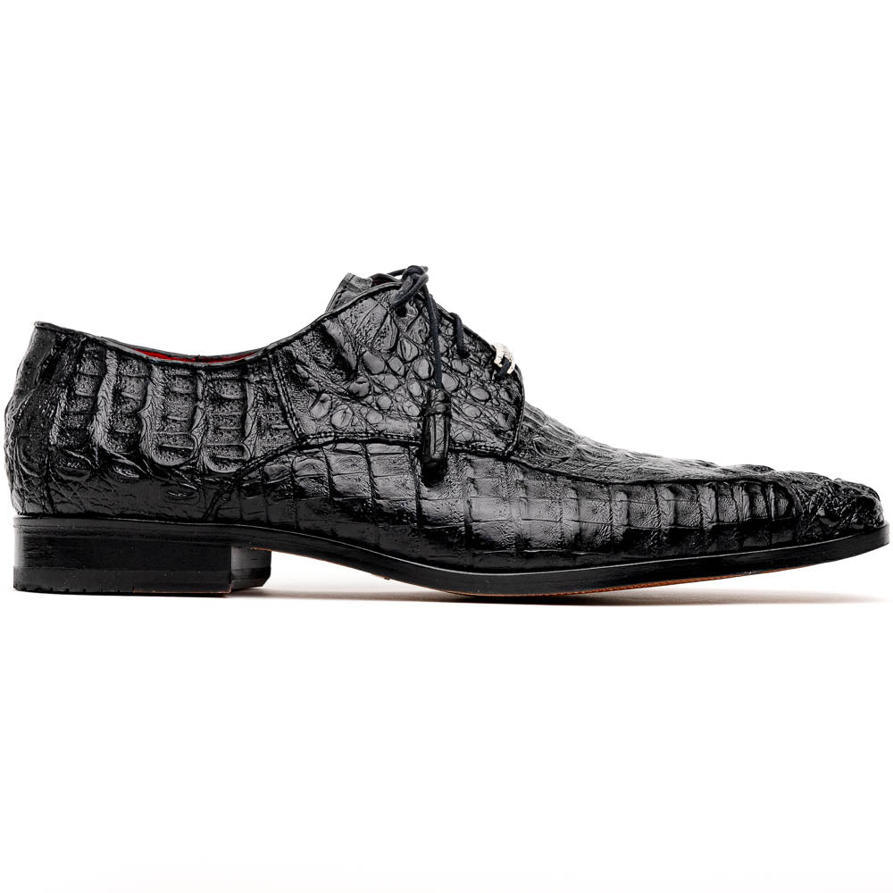 Marco Di Milano Apricena Caiman Crocodile Derby Black
