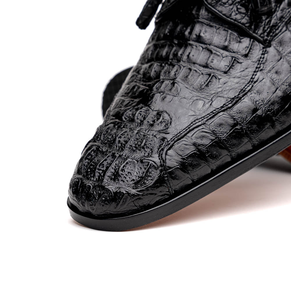 Marco Di Milano Apricena Caiman Crocodile Derby Black