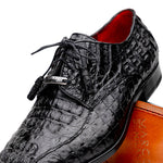 Marco Di Milano Apricena Caiman Crocodile Derby Black