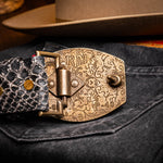 Marco Di Milano Arkansas Python Belt Black Newspaper