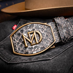 Marco Di Milano Arkansas Python Belt Black Newspaper