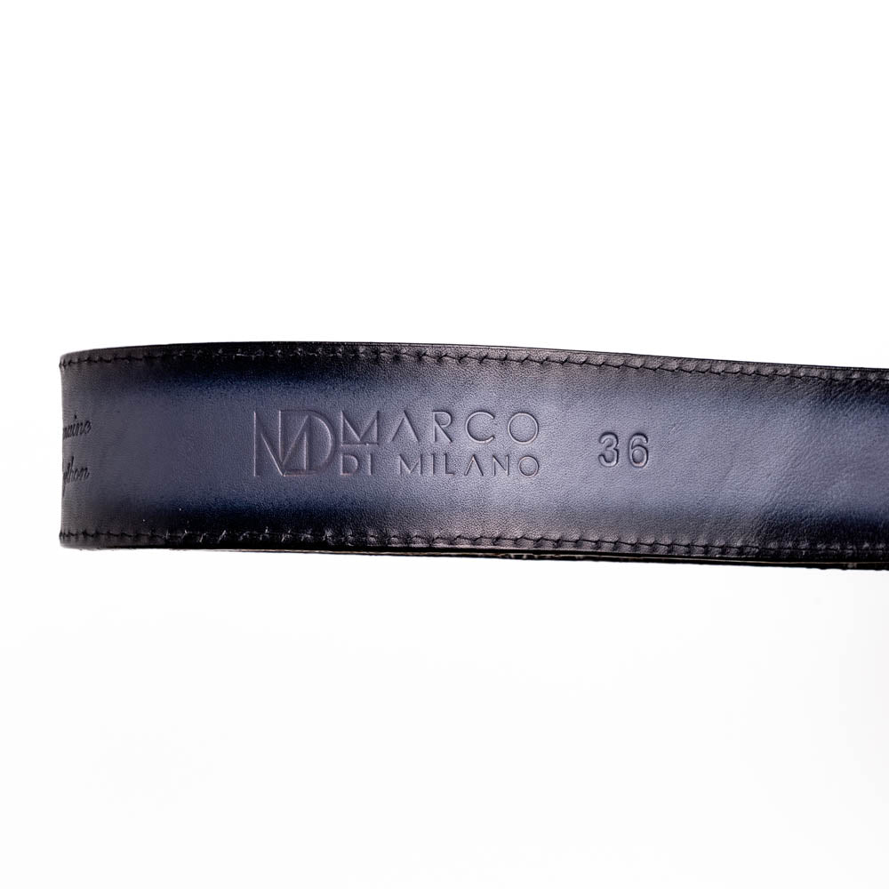 Marco Di Milano Arkansas Python Belt Black Newspaper