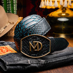 Marco Di Milano Arkansas Python Belt Black / Blue