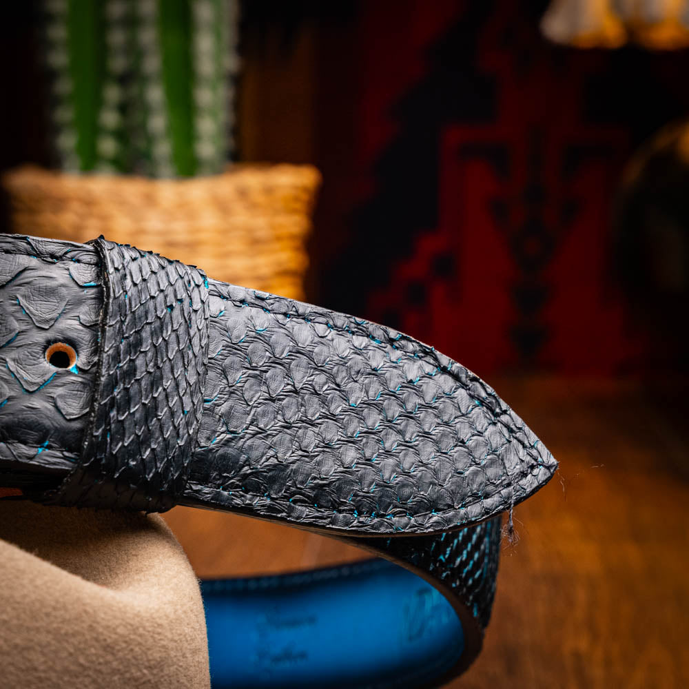 Marco Di Milano Arkansas Python Belt Black / Blue