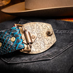 Marco Di Milano Arkansas Python Belt Black / Blue