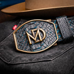 Marco Di Milano Arkansas Python Belt Black / Blue