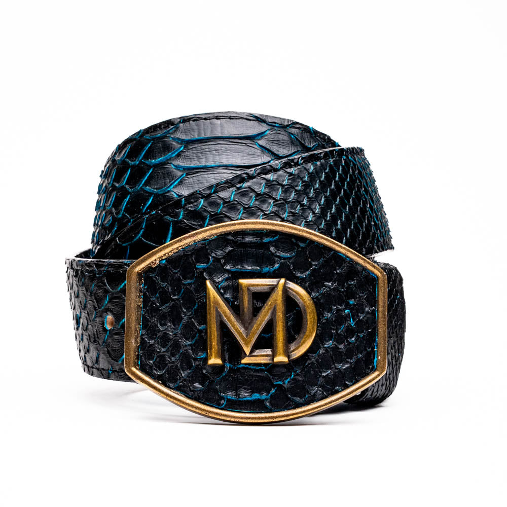 Marco Di Milano Arkansas Python Belt Black / Blue