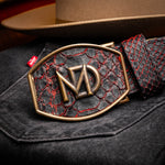 Marco Di Milano Arkansas Python Belt Black Cherry