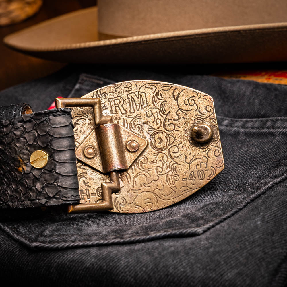 Marco Di Milano Arkansas Python Belt Black