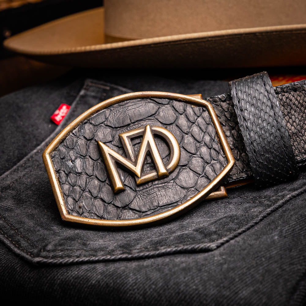 Marco Di Milano Arkansas Python Belt Black