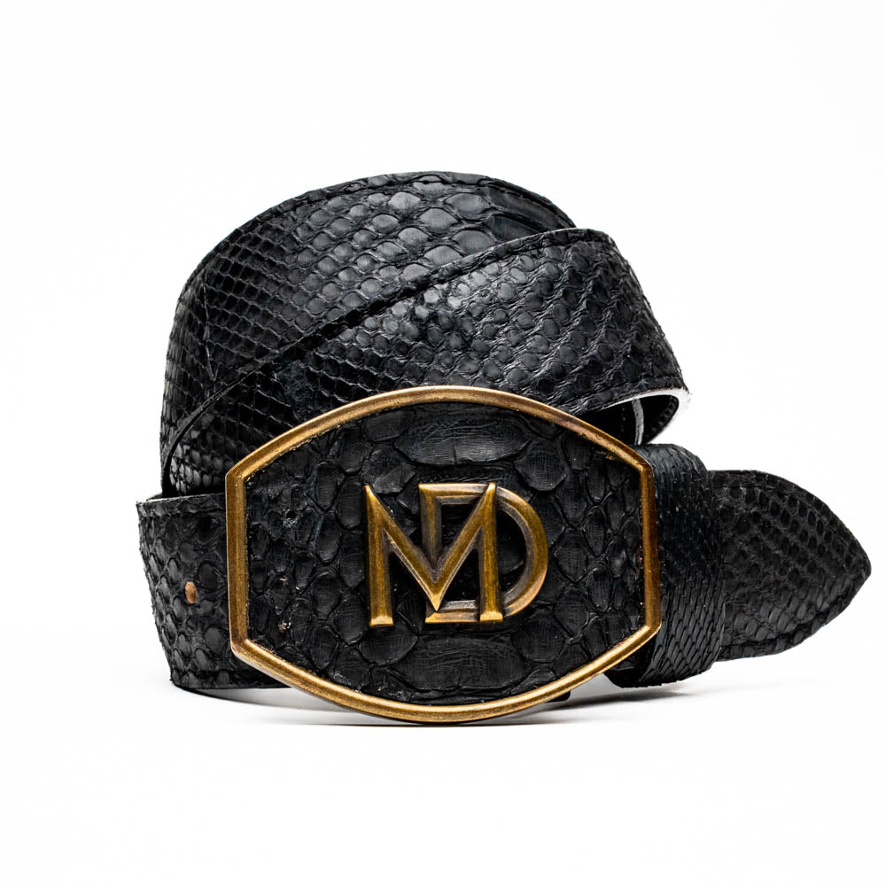 Marco Di Milano Arkansas Python Belt Black