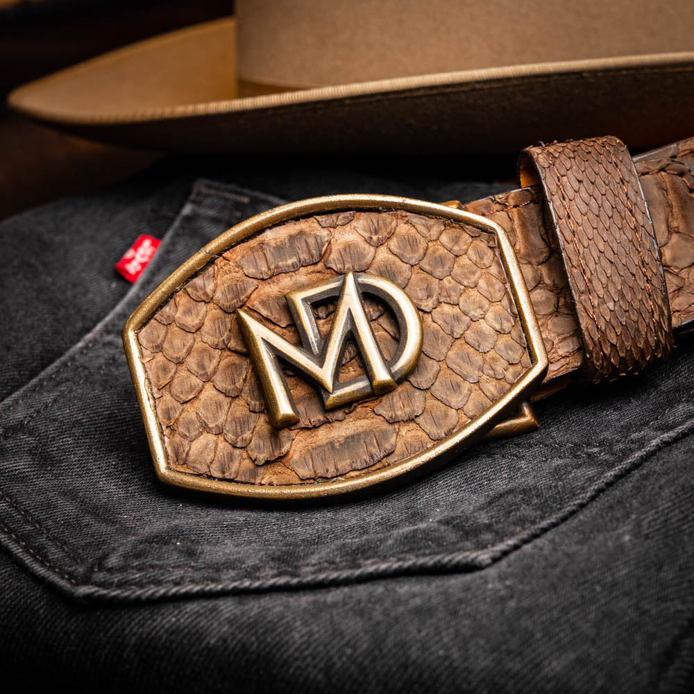 Marco Di Milano Arkansas Python Belt Brown