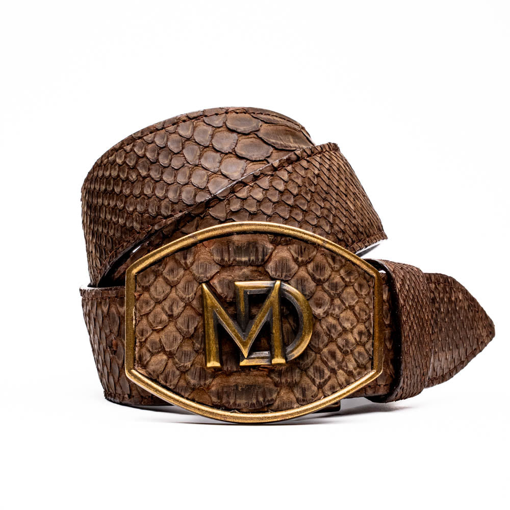 Marco Di Milano Arkansas Python Belt Brown